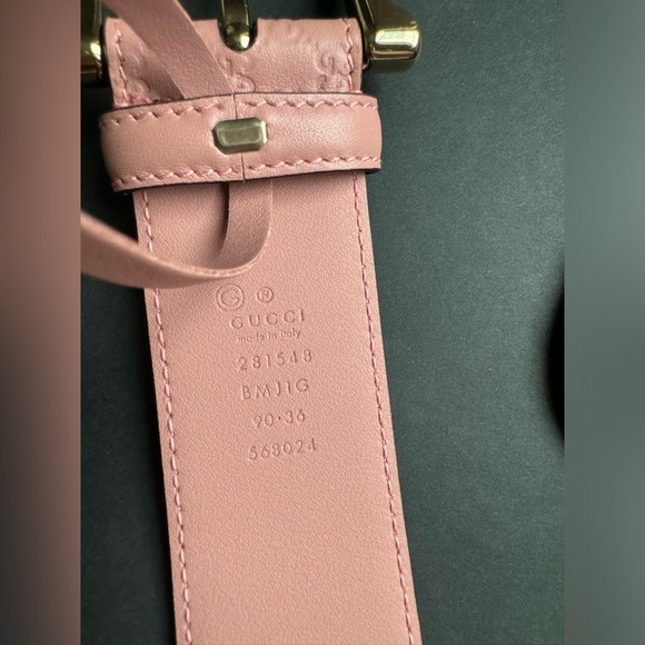 AUTHENTIC GUCCI NWT SOFT PINK BUCKLE BELT - Picture 9 of 17